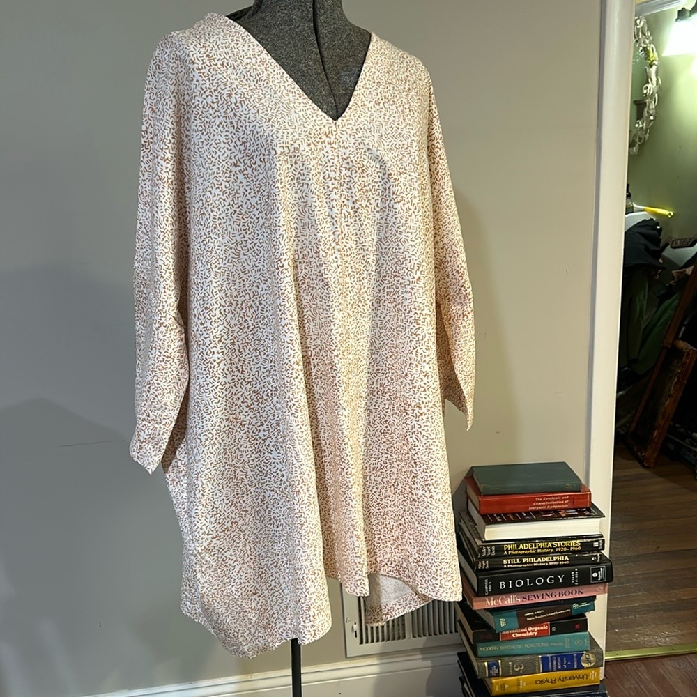 Happy French Gang Women's Patterned Tunic Top/Dress One Size New With Tag